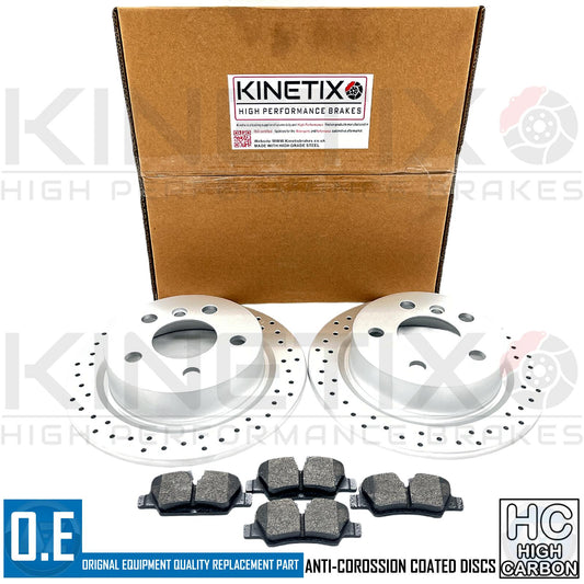 FOR MINI COOPER S F56 REAR CROSS DRILLED BRAKE DISCS APEC PADS SENSOR 259mm