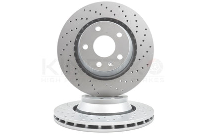 FITS AUDI TT RS TTRS TTS 3.2 (8J) 08-14 DRILLED REAR BRAKE DISCS APEC PADS 310mm