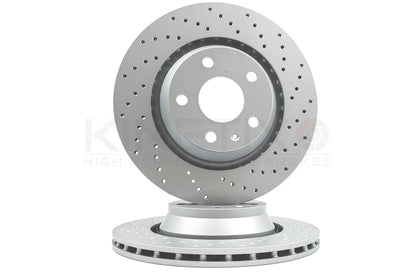 FOR AUDI TTS TTRS REAR DRILLED COATED SPORTS PERFORMANCE BRAKE DISCS 310mm TX205