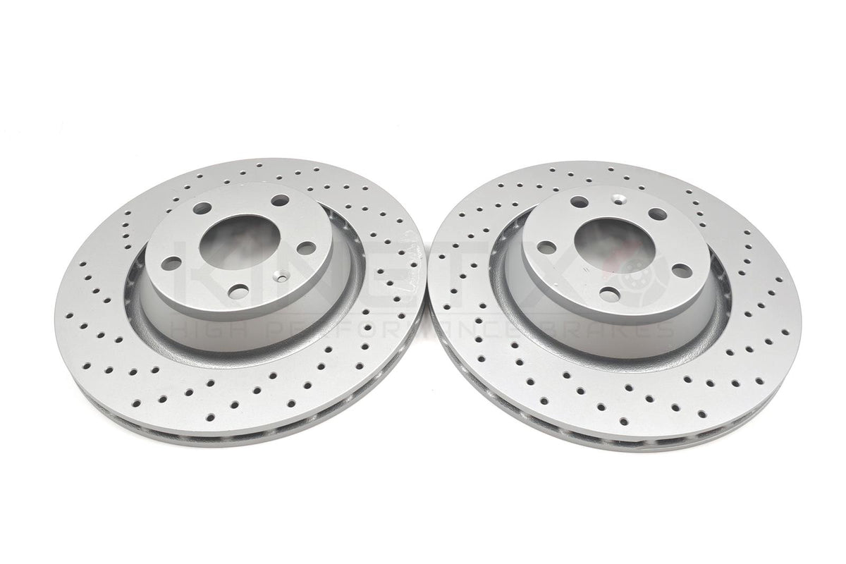 FITS AUDI TT RS TTRS TTS 3.2 (8J) 08-14 DRILLED REAR BRAKE DISCS APEC PADS 310mm