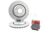 FITS AUDI TT RS TTRS TTS 3.2 (8J) 08-14 DRILLED REAR BRAKE DISCS APEC PADS 310mm