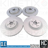 FOR MERCEDES S63 S65 CL63 CL65 AMG FRONT REAR DIMPLED BRAKE DISCS 390mm 365mm