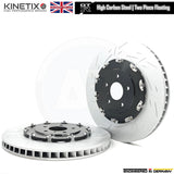 FITS NISSAN GTR GT-R R35 TWO PIECE FLOATING FRONT BRAKE DISCS BREMBO PADS 390mm