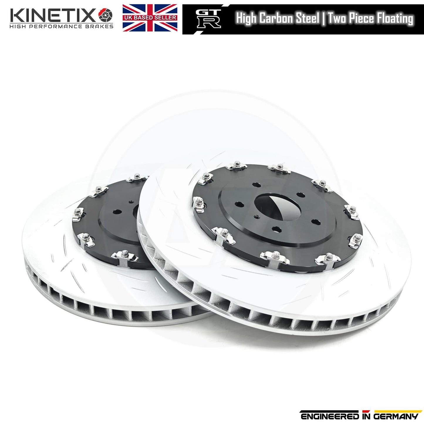 FOR NISSAN GT-R R35 GTR 2007-2025 FRONT REAR TWO PIECE FLOATING PERFORMANCE BRAKE DISCS BREMBO PADS 380mm 380mm (FOR PREFACE LIFT MODELS ONLY)