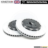 FITS NISSAN GTR GT-R R35 TWO PIECE FLOATING FRONT BRAKE DISCS BREMBO PADS 390mm