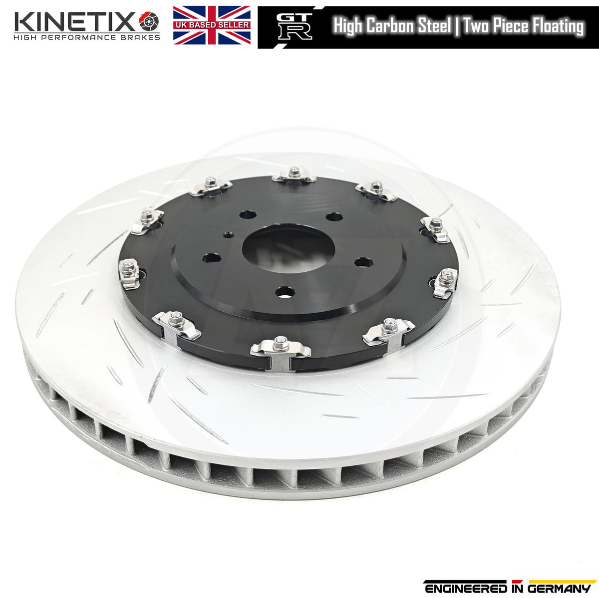 FOR NISSAN GTR GT-R R35 (2007-2011) FRONT TWO PIECE FLOATING GROOVED BRAKE DISCS PAIR 380mm X 34mm 40206-JF20A / 40206JF20A