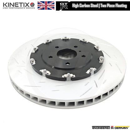 FOR NISSAN GTR GT-R R35 (2007-2011) FRONT TWO PIECE FLOATING GROOVED BRAKE DISCS PAIR 380mm X 34mm 40206-JF20A / 40206JF20A