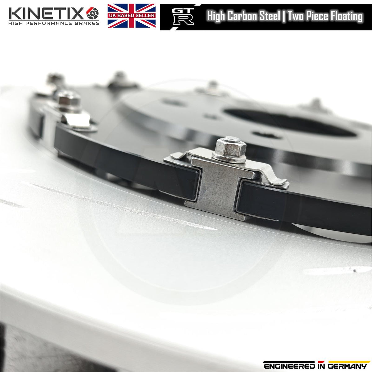 FOR NISSAN GTR GT-R R35 (2007-2011) FRONT TWO PIECE FLOATING GROOVED BRAKE DISCS PAIR 380mm X 34mm 40206-JF20A / 40206JF20A