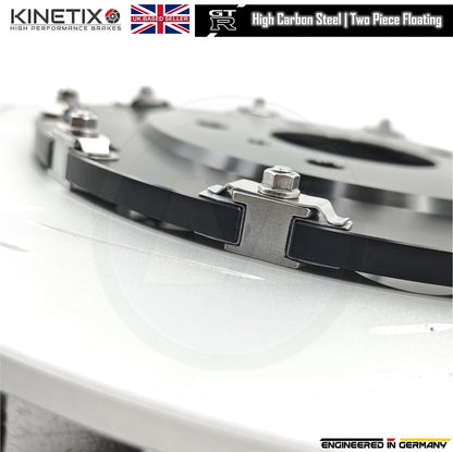 FOR NISSAN GTR GT-R R35 (2007-2011) FRONT TWO PIECE FLOATING GROOVED BRAKE DISCS PAIR 380mm X 34mm 40206-JF20A / 40206JF20A