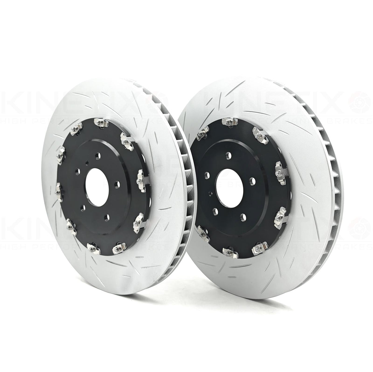 FOR NISSAN GTR GT-R R35 (2007-2011) FRONT TWO PIECE FLOATING GROOVED BRAKE DISCS PAIR 380mm X 34mm 40206-JF20A / 40206JF20A