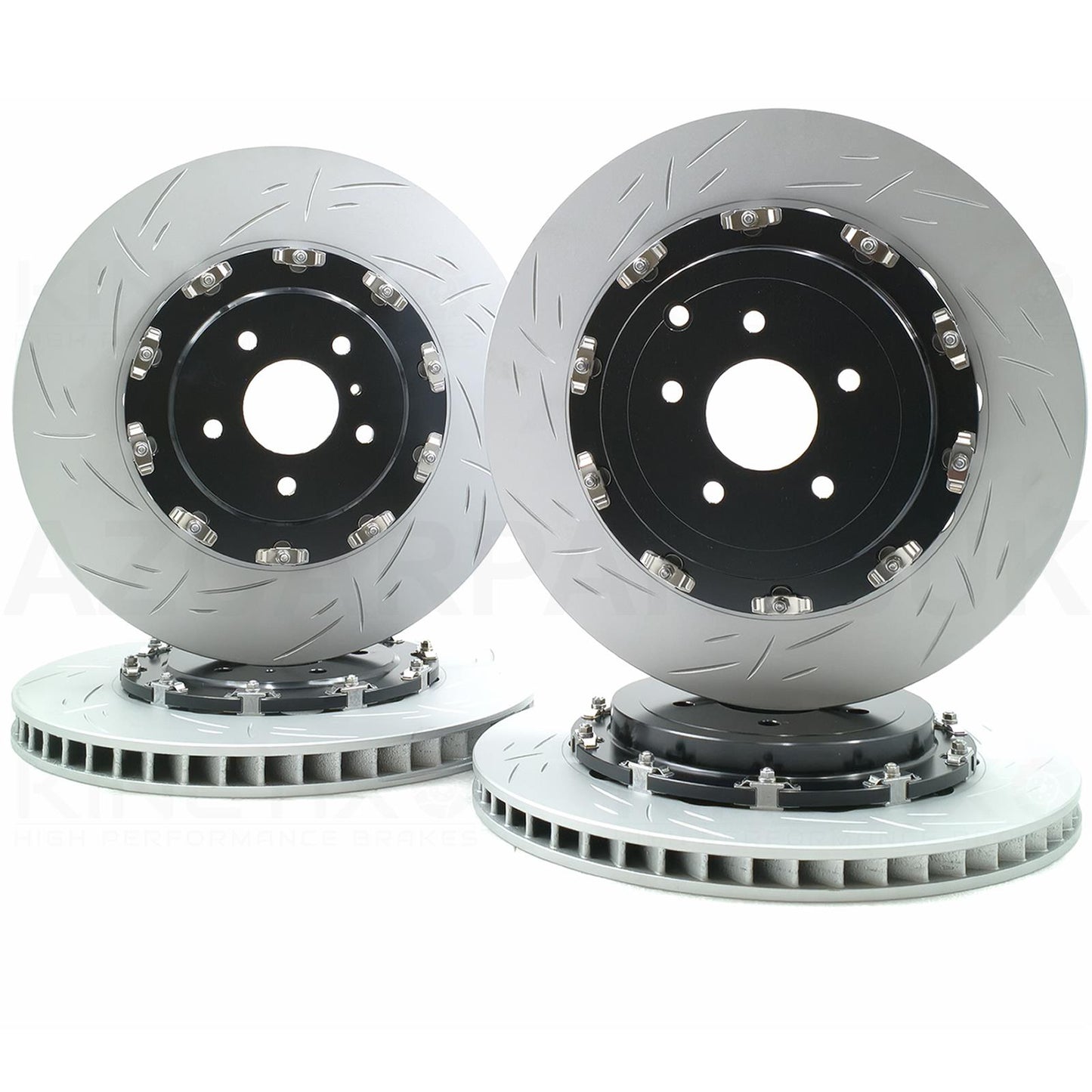 FOR NISSAN GT-R R35 GTR 2007-2025 FRONT REAR TWO PIECE FLOATING PERFORMANCE BRAKE DISCS BREMBO PADS 380mm 380mm (FOR PREFACE LIFT MODELS ONLY)