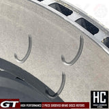 FOR NISSAN GTR GT-R R35 TWO PIECE FLOATING PERFORMANCE FRONT BRAKE DISCS 390mm