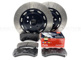 FITS NISSAN GTR 2007-2011 R35 TWO PIECE FLOATING FRONT BRAKE DISCS PADS 380mm