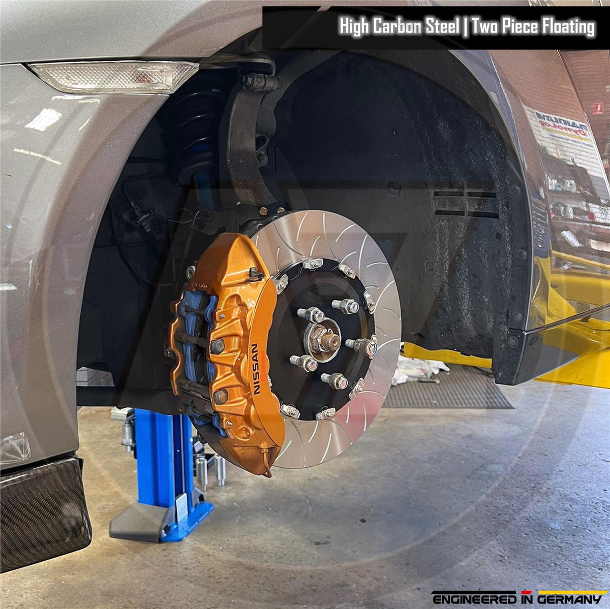 FOR NISSAN GTR GT-R R35 (2007-2011) FRONT TWO PIECE FLOATING GROOVED BRAKE DISCS PAIR 380mm X 34mm 40206-JF20A / 40206JF20A