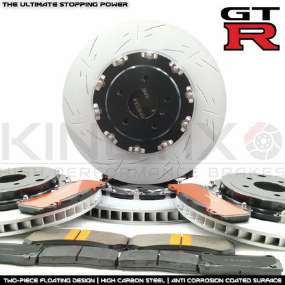 FOR NISSAN GT-R R35 (2011-2025) FRONT REAR TWO PIECE FLOATING BRAKE DISCS PADS