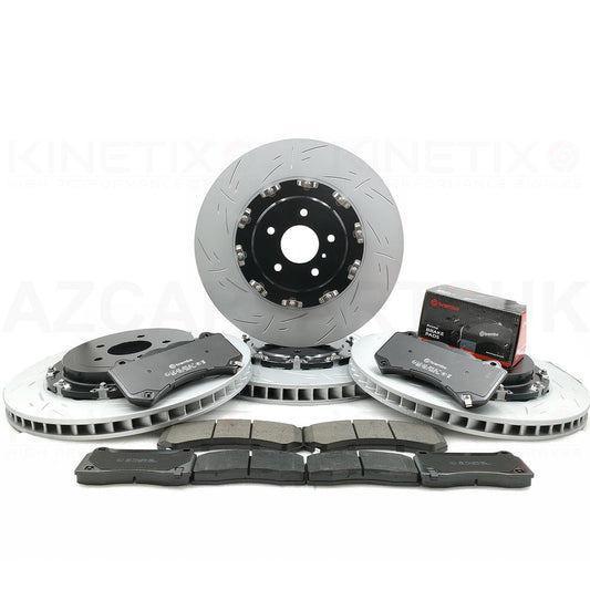 FOR NISSAN GT-R R35 GTR 2007-2025 FRONT REAR TWO PIECE FLOATING PERFORMANCE BRAKE DISCS BREMBO PADS 380mm 380mm (FOR PREFACE LIFT MODELS ONLY)