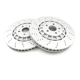 FOR AUDI RS3 8Y 2021- DRILLED FRONT BRAKE DISCS PAIR 375mm X 36mm 4M0615301BJ