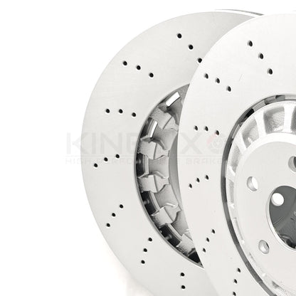 FOR AUDI RS3 8Y 2021- CROSS DRILLED FRONT REAR BRAKE DISCS BREMBO PADS SENSORS