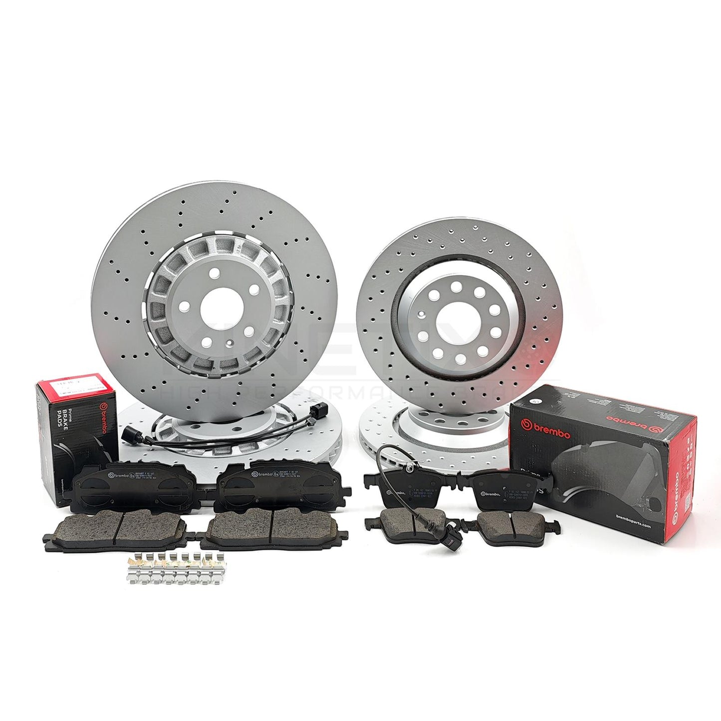 FOR CUPRA FORMENTOR VZ5 DRILLED FRONT REAR BRAKE DISCS BREMBO PADS SENSORS