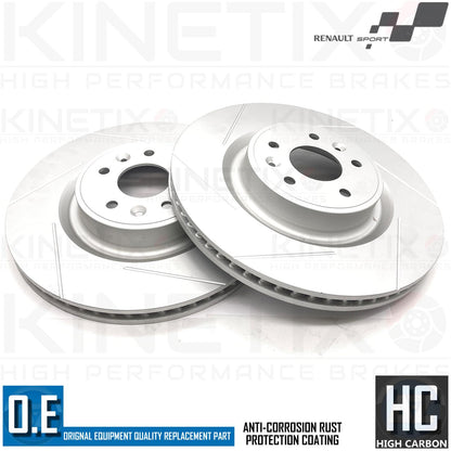 FOR RENAULT MEGANE SPORT MK4 RS280 RS300 TROPHY FRONT BRAKE DISCS & RACING PADS