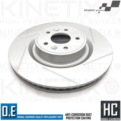 FOR RENAULT MEGANE 4 SPORT RS280 RS300 TROPHY GROOVED FRONT BRAKE DISCS 355mm