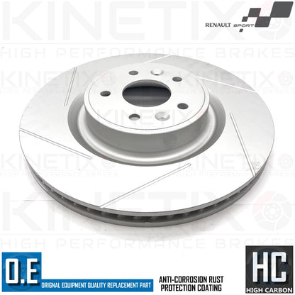FOR RENAULT MEGANE SPORT MK4 RS280 RS300 TROPHY FRONT BRAKE DISCS & RACING PADS