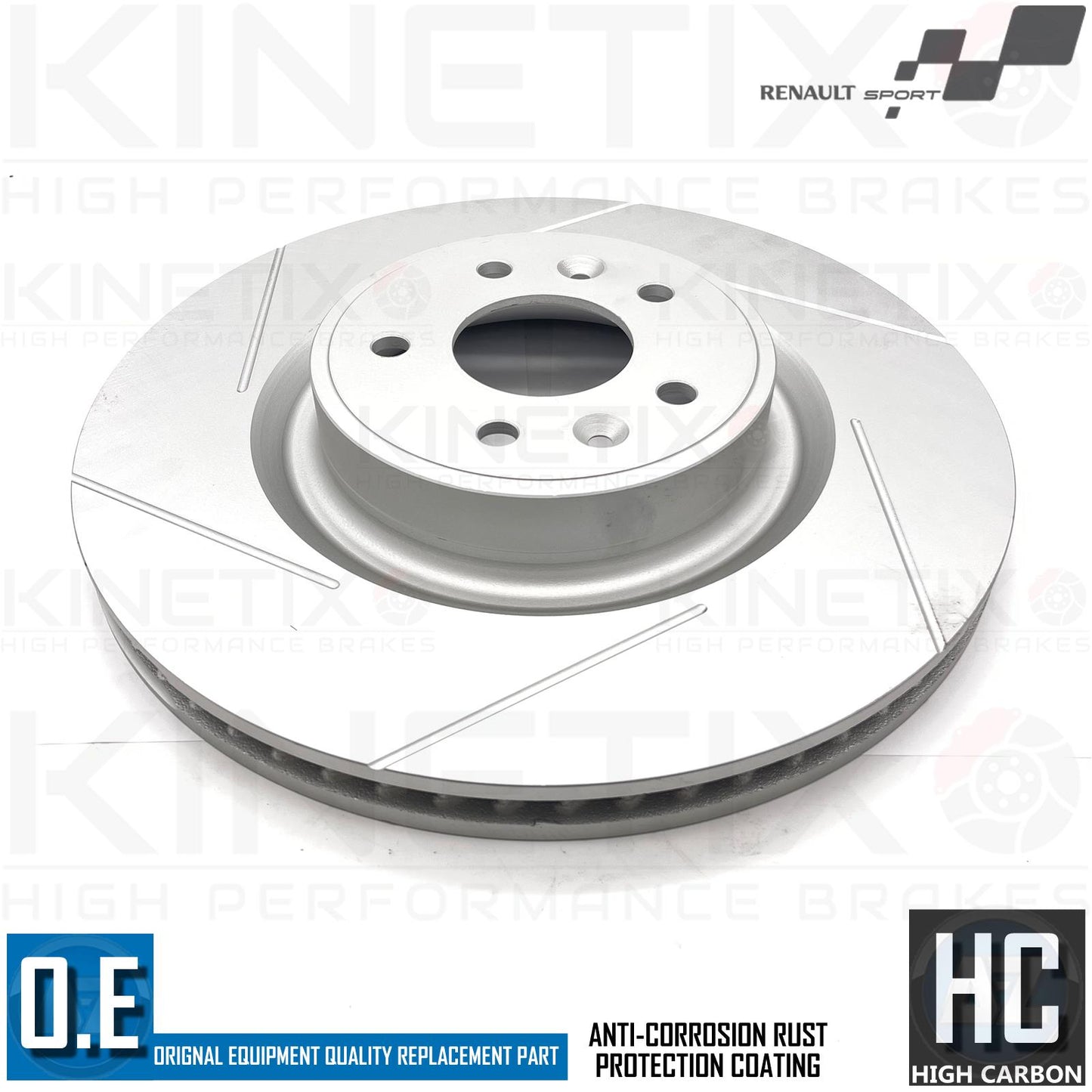 FOR RENAULT MEGANE 4 SPORT RS280 RS300 TROPHY GROOVED FRONT BRAKE DISCS 355mm
