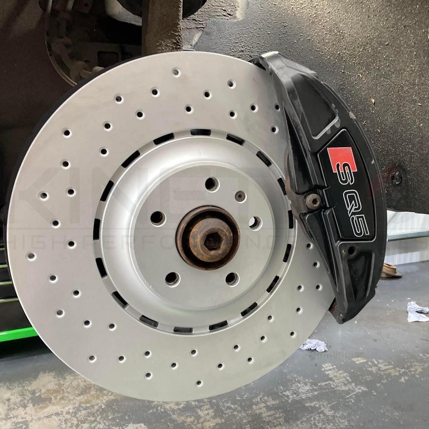 FOR AUDI SQ5 3.0 BiTDi TFSi 2012-2017 FRONT CROSS DRILLED BRAKE DISCS PAIR 380mm
