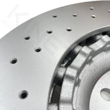 FOR AUDI A8 W12 S8 SQ5 FRONT CROSS DRILLED BRAKE DISCS APEC PADS & SENSORS 380mm