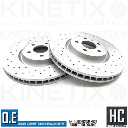 FOR AUDI A5 35 TDI FRONT REAR DRILLED BRAKE DISCS PADS SENSORS 350mm 330mm