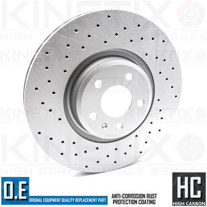 FOR AUDI A5 35 TDI FRONT REAR DRILLED BRAKE DISCS PADS SENSORS 350mm 330mm