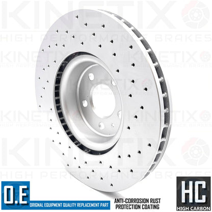 FOR AUDI A6 50 TFSI FRONT REAR DRILLED BRAKE DISCS PADS SENSORS 350mm 330mm