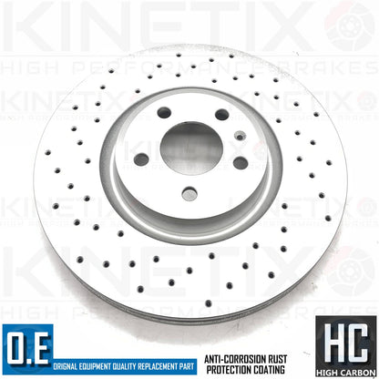 FOR AUDI A7 45 TFSI FRONT REAR DRILLED BRAKE DISCS PADS SENSORS 350mm 330mm