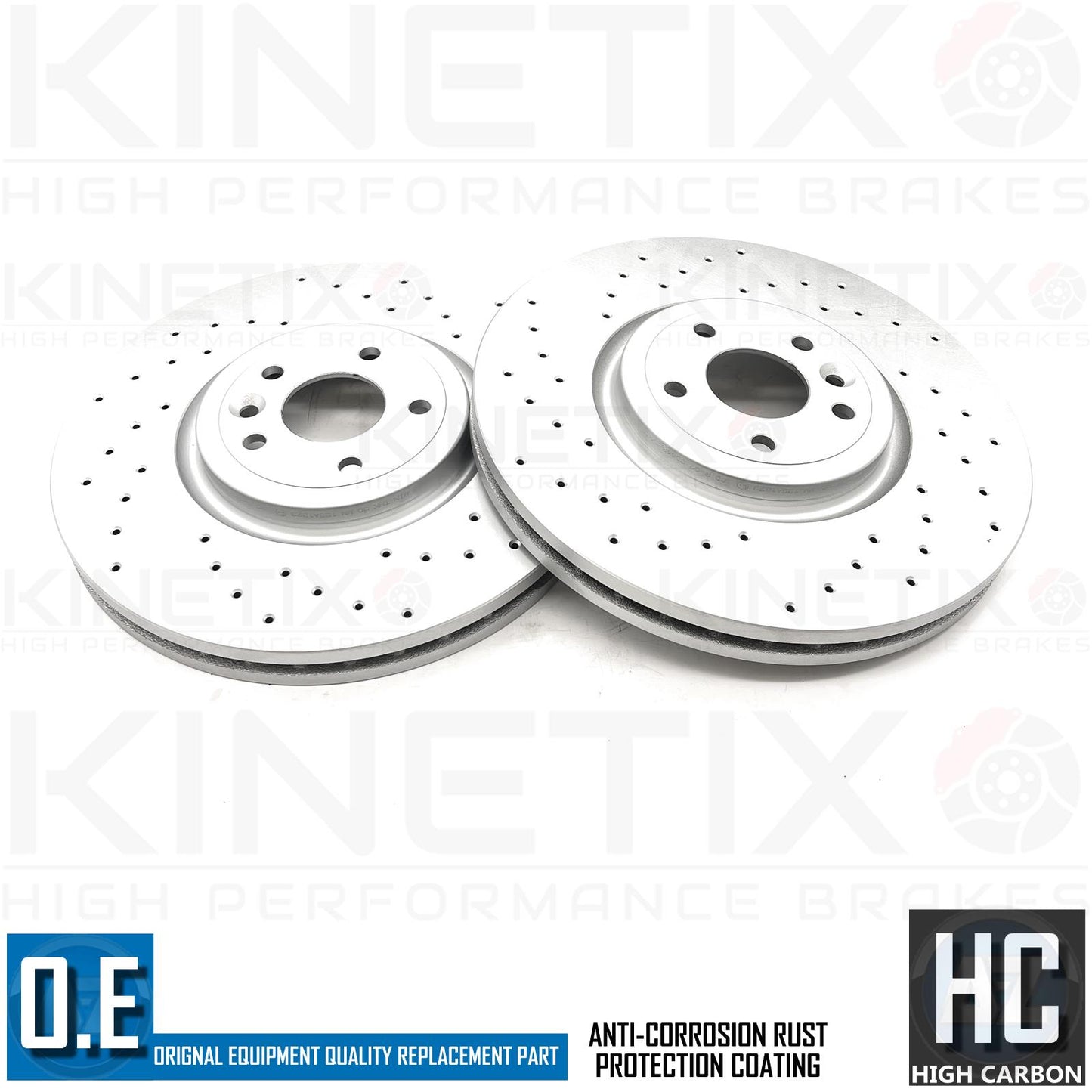 FOR RANGE ROVER VELAR D300 FRONT REAR DRILLED BRAKE DISCS TEXTAR PADS SENSORS