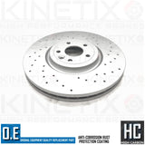 FOR JAGUAR XF 2.0 D DRILLED FRONT REAR BRAKE DISCS PADS WEAR SENSORS 350mm 325mm