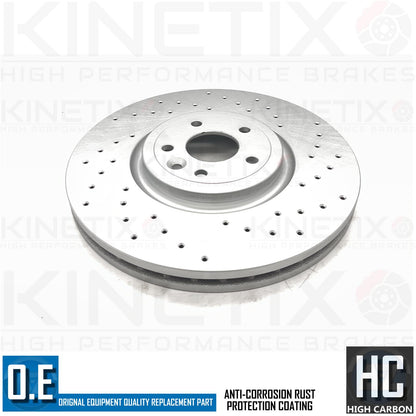 FOR JAGUAR F-PACE 3.0 V6 S R-DYNAMIC DRILLED FRONT REAR BRAKE DISCS APEC PADS