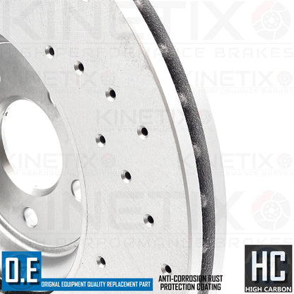 FOR RANGE ROVER VELAR D300 FRONT REAR DRILLED BRAKE DISCS TEXTAR PADS SENSORS
