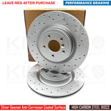 FOR JAGUAR XF 2.0 D DRILLED FRONT REAR BRAKE DISCS PADS WEAR SENSORS 350mm 325mm