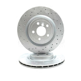 FOR JAGUAR XE 2.0 D180 R DYNAMIC X760 CROSS DRILLED REAR BRAKE DISCS PAIR 325mm