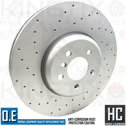 FOR BMW 550i xDrive F10 FRONT DRILLED PERFORMANCE BRAKE DISCS MINTEX PADS 374mm