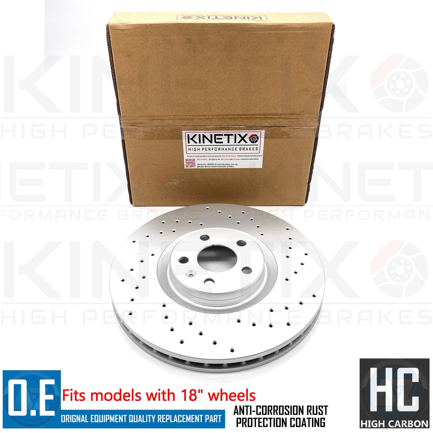 FOR POLESTAR 2 EV 2019- DRILLED FRONT REAR BRAKE DISCS APEC PADS 345mm 340mm
