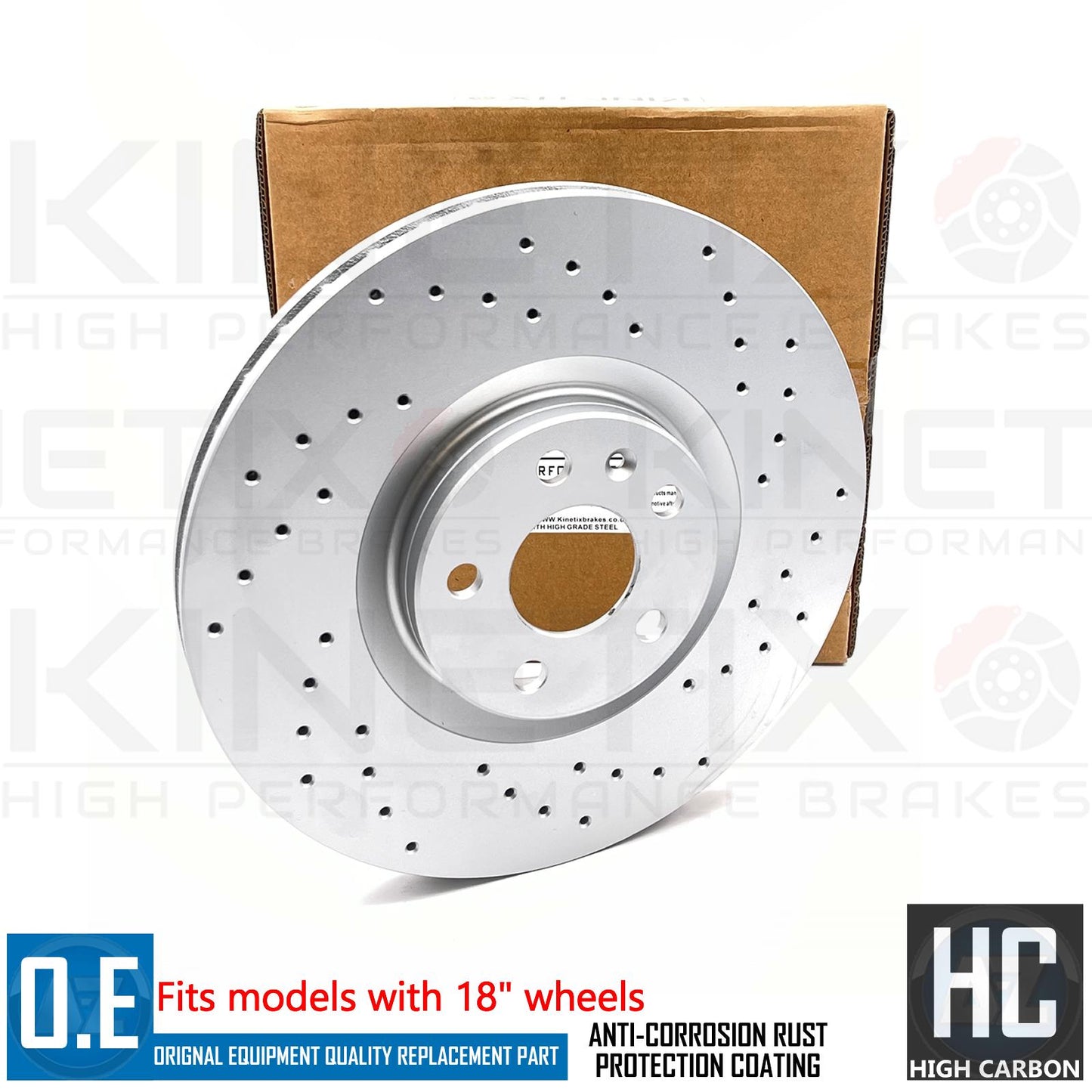FOR POLESTAR 2 EV 2019- DRILLED FRONT REAR BRAKE DISCS APEC PADS 345mm 340mm