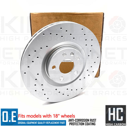 FOR POLESTAR 2 EV 2019- DRILLED FRONT REAR BRAKE DISCS APEC PADS 345mm 340mm
