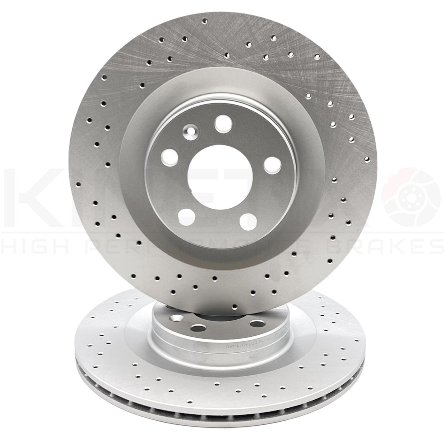 FOR POLESTAR 2 EV 2019- DRILLED FRONT REAR BRAKE DISCS APEC PADS 345mm 340mm