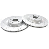 FOR VOLVO S60 T5 T6 T8 REAR CROSS DRILLED BRAKE DISCS PADS 320mm COATED RR