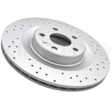 FOR VOLVO XC90 T5 R-DESIGN CROSS DRILLED REAR BRAKE DISCS PADS 320mm COATED RR