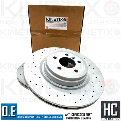 FOR BMW 550i Gran turismo F07 REAR CROSS DRILLED BRAKE DISCS PADS & SENSOR 370mm