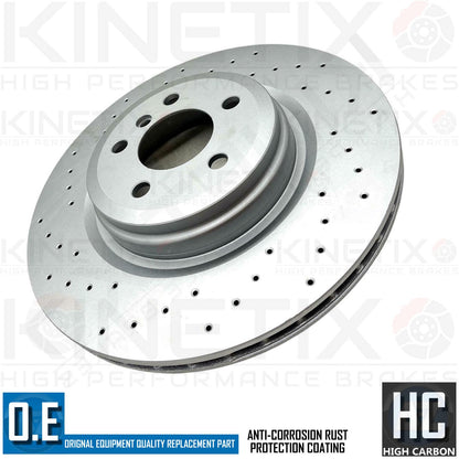 FOR BMW 550i Gran turismo F07 REAR CROSS DRILLED BRAKE DISCS PADS & SENSOR 370mm