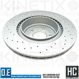 FOR BMW 550i 750d 750i 750Li 760Li REAR DRILLED BRAKE DISCS PADS & SENSOR 370mm