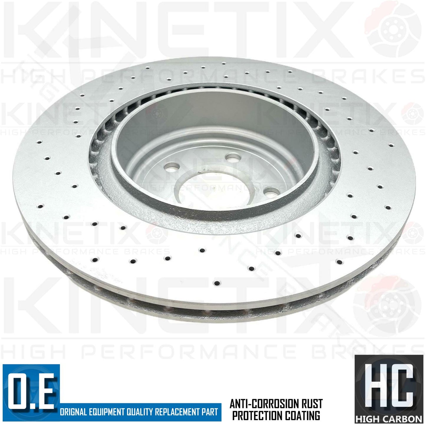 FOR BMW 550i 750d 750i 750Li 760i 760Li REAR DRILLED BRAKE DISCS PAIR 370mm